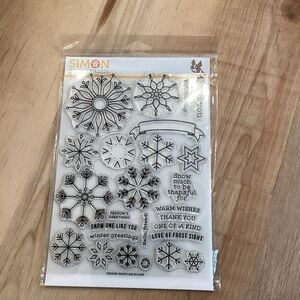 Simon Says Stamp! Snowflake builder 6x8 clear stamp set sss202082 winter | new